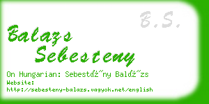 balazs sebesteny business card